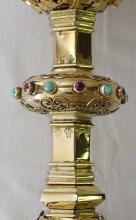 Solid silver gilt antique Gothic Chalice.